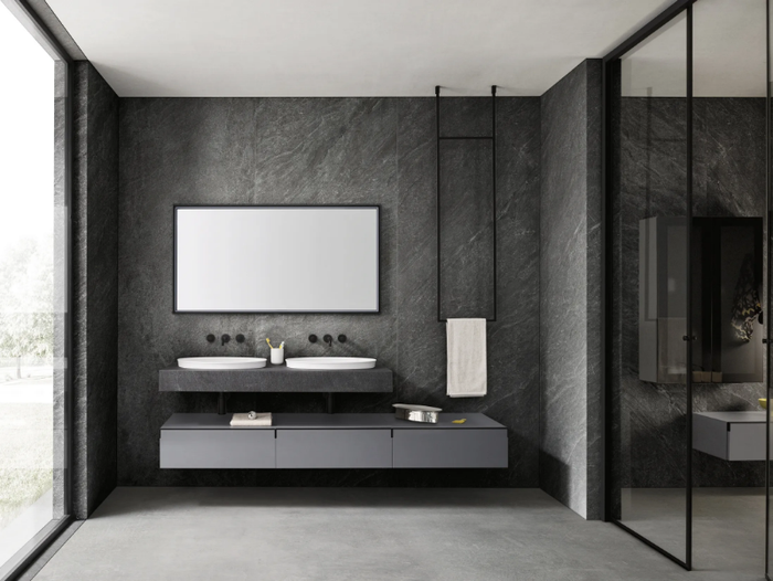 SKY U Special 02 - Double vanity unit with integrated washbasin _ Arbi Arredobagno